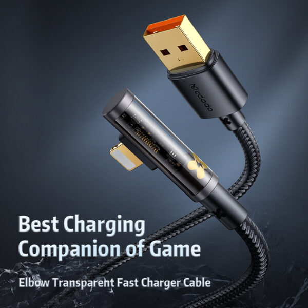 USB-A auf Lightning Schnellladekabel mit 90°-Winkel 1.2M – Mcdodo CA-3510