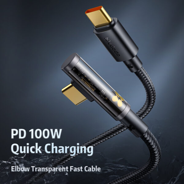 USB-C auf USB-C Schnellladekabel mit 90°-Design 1.2m – Mcdodo CA-3400