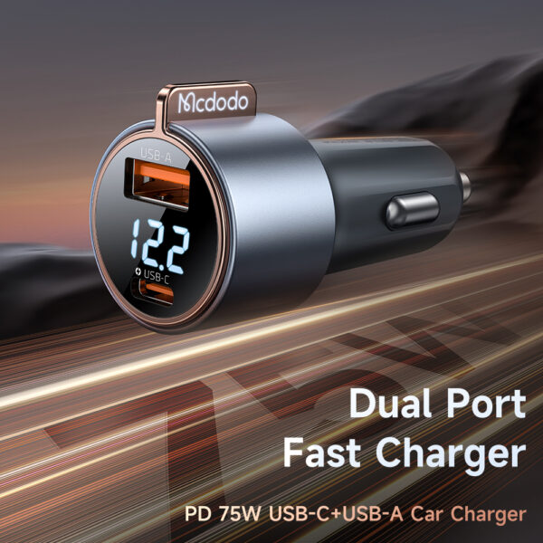 75W Digitaler Auto-Ladegerät mit Display – Mcdodo CC-3690