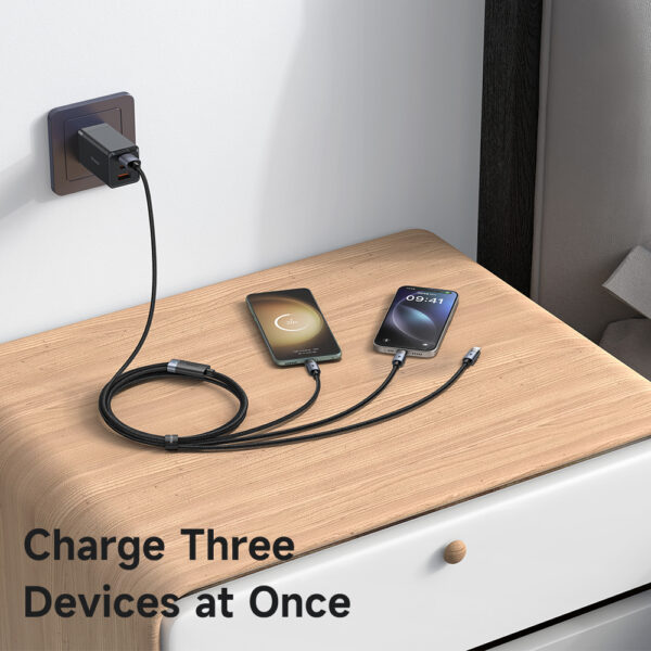 3-in-1 Transparentes 6A Ladekabel mit Ladeanzeige – Modell CA-7150 – Mcdodo