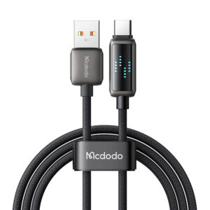 USB-A auf USB-C Ladekabel mit Eisblau-LED-Anzeige, 6A Schnellladung, 1.2 Meter – Mcdodo CA-2350
