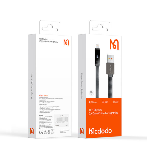 Lightning-Ladekabel mit Rhythmus-LED-Anzeige, 12W, 1,2 m – Mcdodo CA-4970