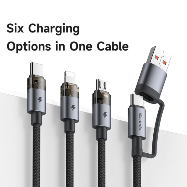 6-in-1 Kabel 100W mit Ladeanzeige – Modell CA-7260 – Mcdodo