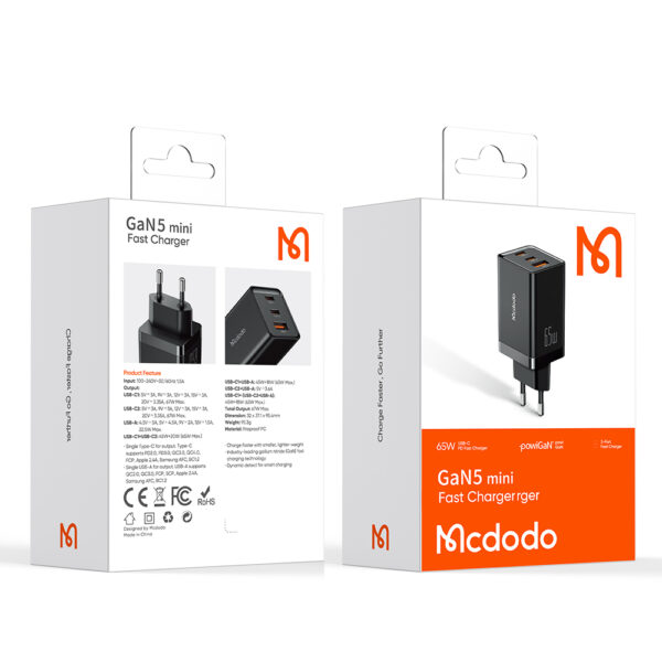 GaN Mini Schnellladegerät 70W, 3-Port , Mcdodo CH-1541