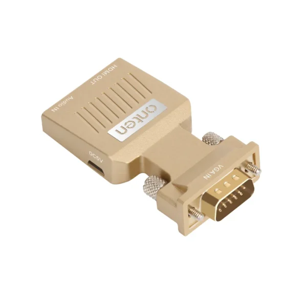 3-in-1 VGA-zu-HDMI Adapter mit Audio und Stromversorgung – Onten OTN-7508 (Gold)