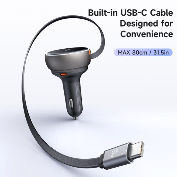 80W Kfz-Ladegerät mit integriertem USB-C-Kabel - Mcdodo CC-4850