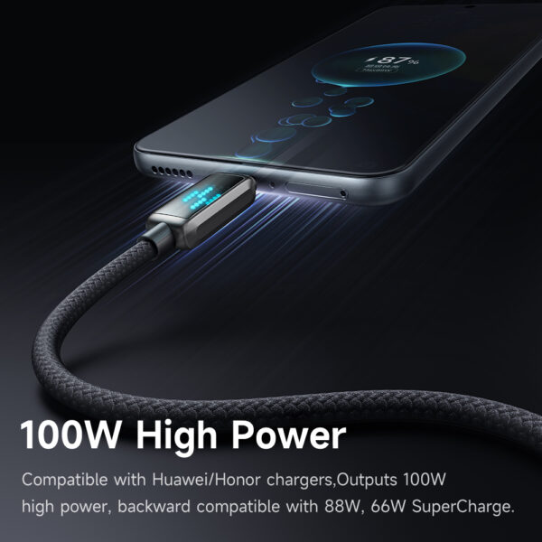 USB-A auf USB-C Ladekabel mit Eisblau-LED-Anzeige, 6A Schnellladung, 1.2 Meter – Mcdodo CA-2350