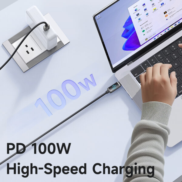 Transparentes USB-C-zu-USB-C-Ladekabel mit 100W Leistung – Mcdodo CA-4250