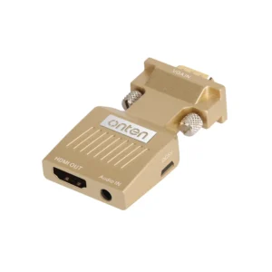 3-in-1 VGA-zu-HDMI Adapter mit Audio und Stromversorgung – Onten OTN-7508 (Gold)