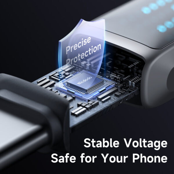USB-A auf USB-C Ladekabel mit Eisblau-LED-Anzeige, 6A Schnellladung, 1.2 Meter – Mcdodo CA-2350