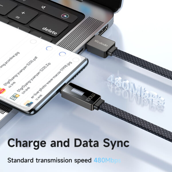 USB-C-Ladekabel mit Rhythmus-LED-Anzeige, 100W, 1,2 m – Mcdodo CA-4980