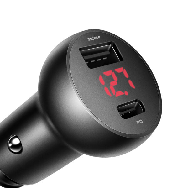 30W Auto-Ladegerät mit Digitalanzeige (PD + 5A Fast Charge) - Mcdodo CC-6810