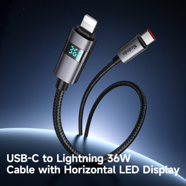 USB-C-zu-Lightning-Kabel mit horizontalem LED-Display, 36W Schnellladen, Modell Mcdodo CA-6570