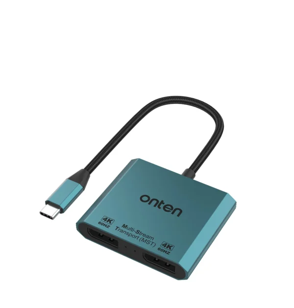 USB-C zu Dual DisplayPort Adapter 4K@60Hz Unterstützung – Onten OTN-UC915