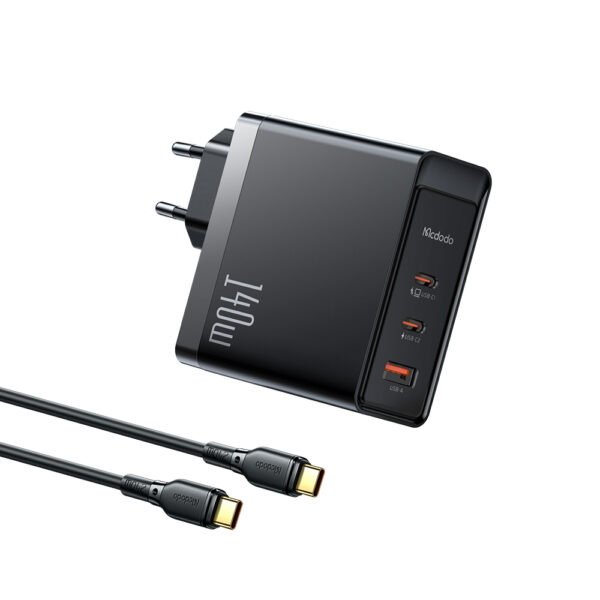 140W GaN5 Pro Schnellladegerät + 1.2m 240W USB-C zu USB-C Kabel – Mcdodo CH-2913