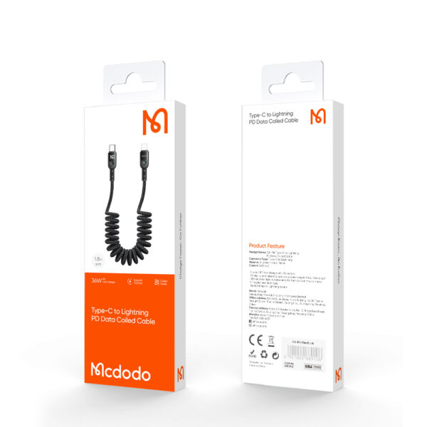 Spiralkabel USB-C auf Lightning 1,8 M - Mcdodo CA-1960