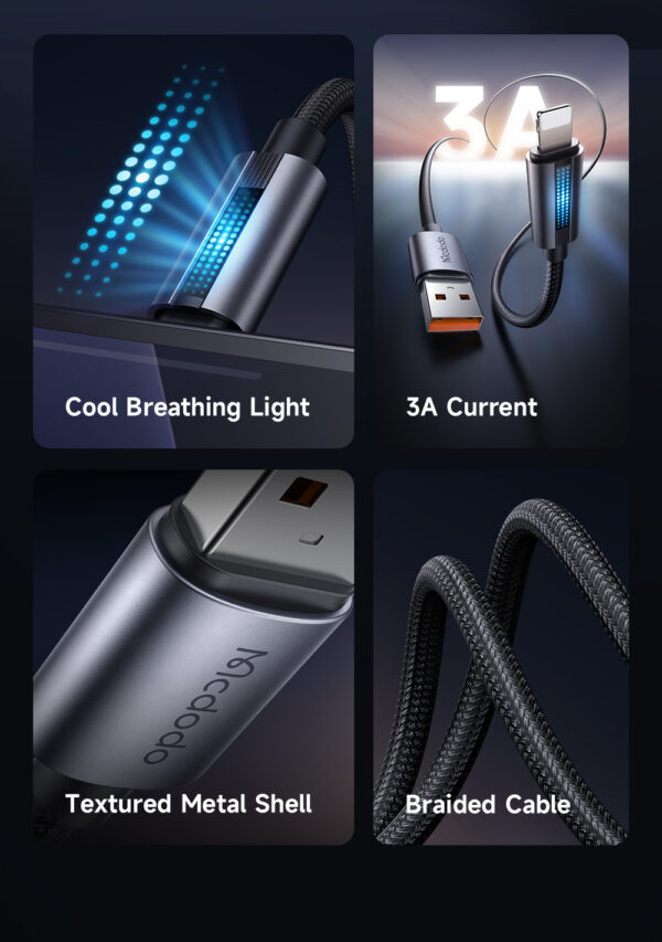 USB-A auf Lightning Ladekabel mit Atmungslicht – Mcdodo CA-5660