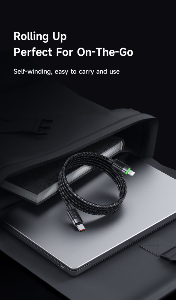 USB-C auf Lightning Magnetisches Schnellladekabel mit grünem Licht – Mcdodo CA-2010