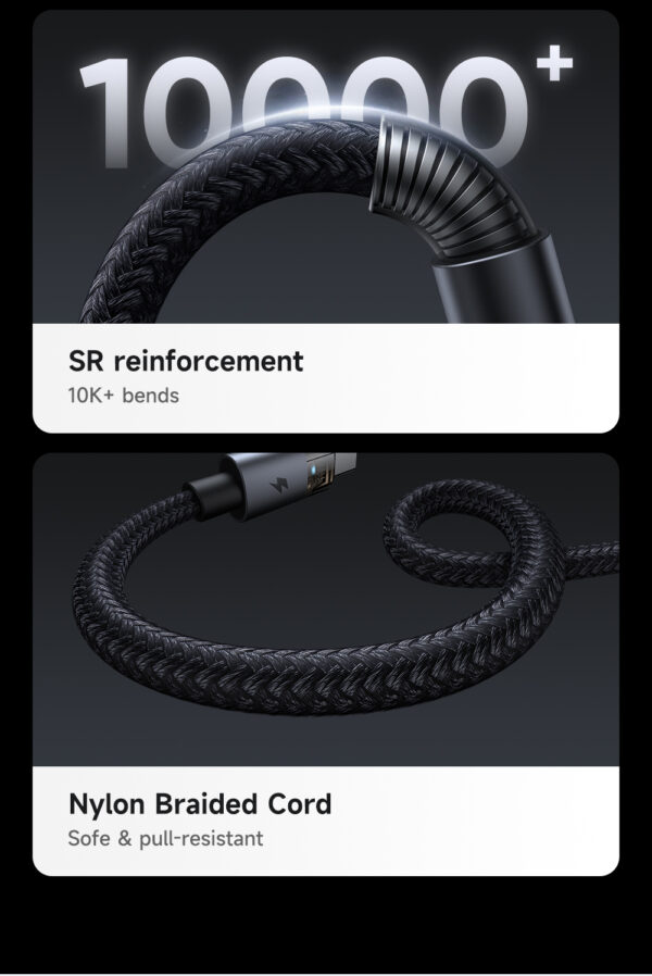 Transparente USB-A-zu-USB-C-Ladekabel mit Eisblauem Licht und 6A Stromstärke – Mcdodo CA-689