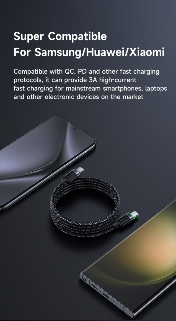 Mcdodo Ladekabel CA-2000 – USB-C zu USB-C, 60W, Selbstaufrollendes Magnetkabel