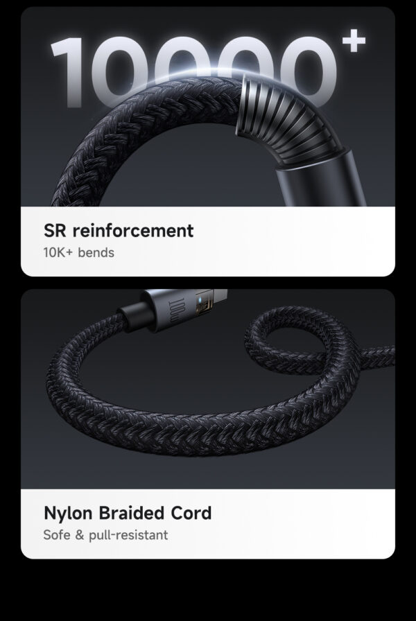 Transparente USB-C-zu-USB-C-Ladekabel mit Eisblauem Licht und 100W Leistung – Mcdodo CA-558