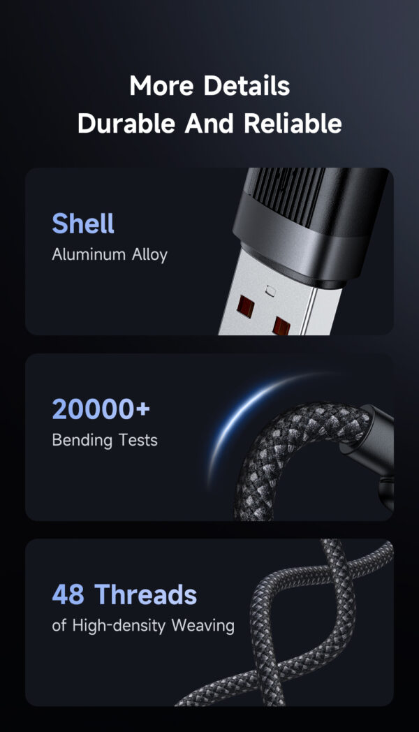 Selbstaufrollendes magnetisches USB-A-zu-Lightning-Ladekabel mit grünem LED-Licht – Mcdodo CA-600