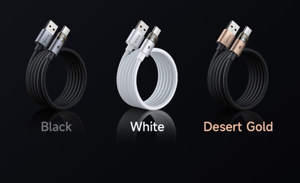 Transparente USB-A-zu-USB-C-Ladekabel mit Eisblauem Licht und 6A Stromstärke – Mcdodo CA-689