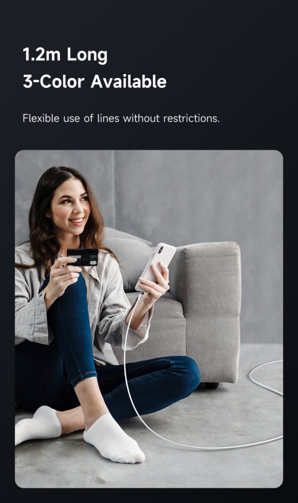 Transparente USB-C-zu-USB-C-Ladekabel mit Eisblauem Licht und 100W Leistung – Mcdodo CA-558