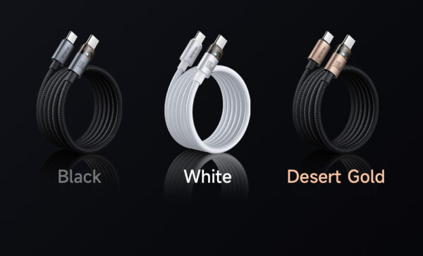 Transparente USB-C-zu-USB-C-Ladekabel mit Eisblauem Licht und 100W Leistung – Mcdodo CA-558