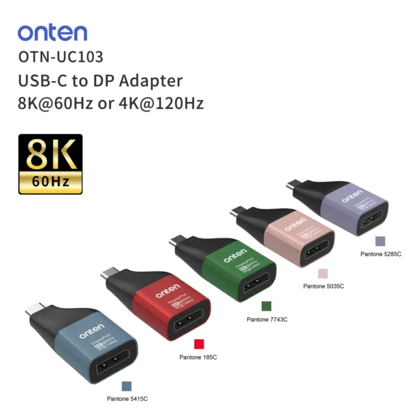 USB-C auf DisplayPort Adapter – 8K@60Hz – Onten OTN-UC103
