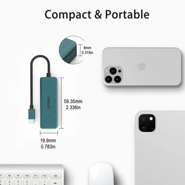 USB-C zu 4-Port USB 3.2 Gen 2 Hub – Onten OTN-UC620