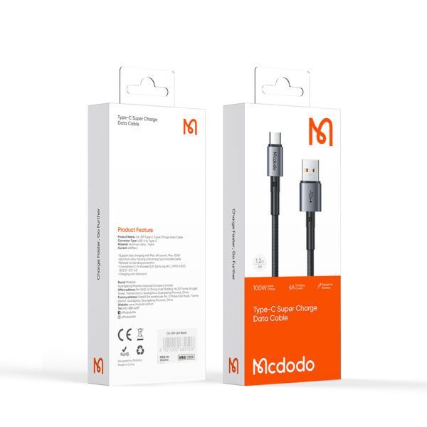 USB-A auf USB-C Schnellladekabel 100W – 1.8m – Mcdodo CA-3591