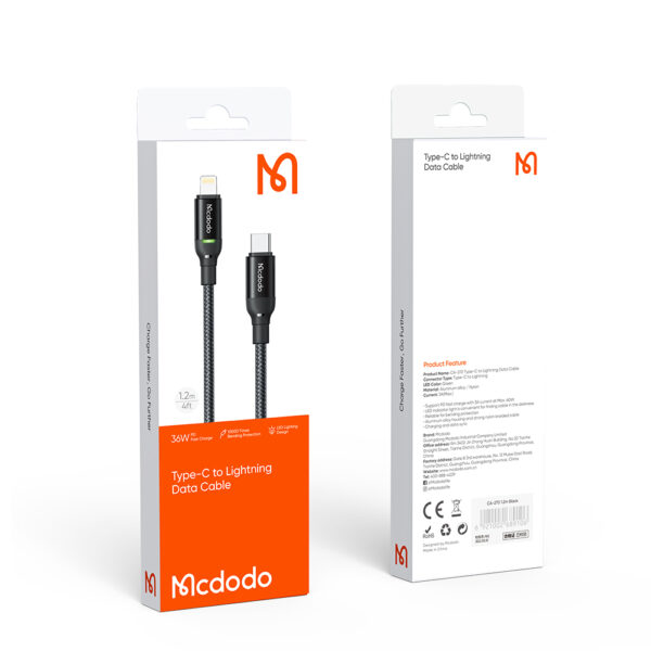 USB-C auf Lightning Kabel – 1.2 m, 60W Unterstützung, PD 36W für Apple - Mcdodo CA-2720