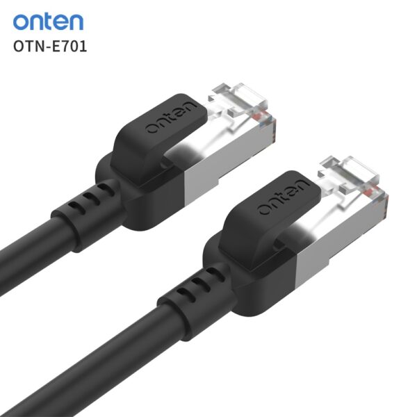 Netzwerkkabel CAT7 mit 10 Gbit/s Geschwindigkeit, Onten OTN-E701 – (Schwarz, verschiedene Längen)