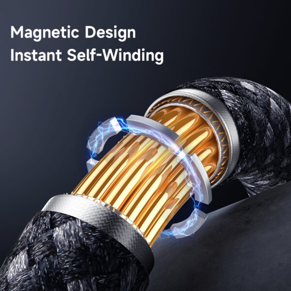 Transparente USB-A-zu-USB-C-Ladekabel Mcdodo CA-5650 mit grünem LED-Licht, magnetischem Design, 6A Schnellladung – 1,2 Meter
