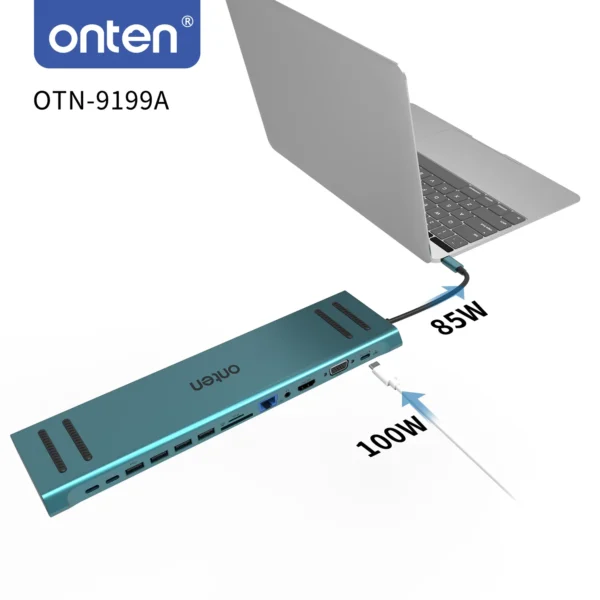 USB-C Dockingstation 14-in-1 Onten OTN-9199A