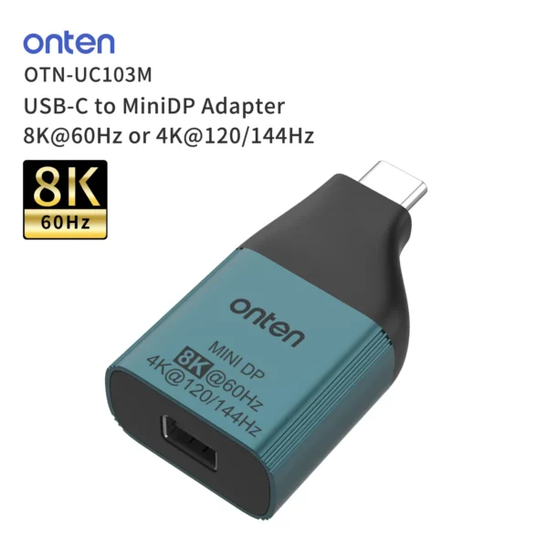 USB-C-zu-Mini-DisplayPort-Adapter – 8K-Ausgabe – Onten OTN-UC103M