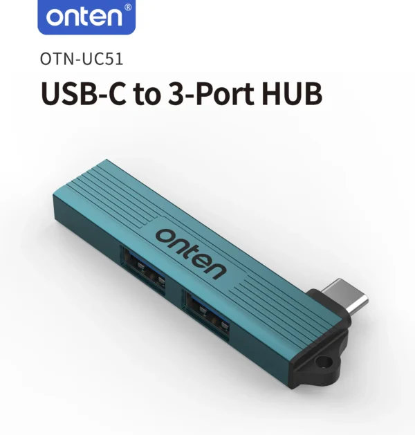 USB-C-Hub mit 3 Anschlüssen (1x USB 3.0 + 2x USB 2.0) - Onten OTN-UC51
