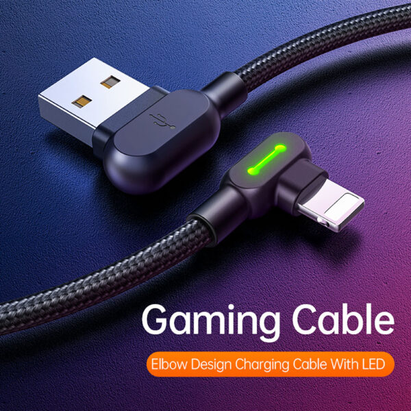 Lightning-Ladekabel mit 90°-Winkel und LED-Anzeige 1.8m– Mcdodo CA-4673