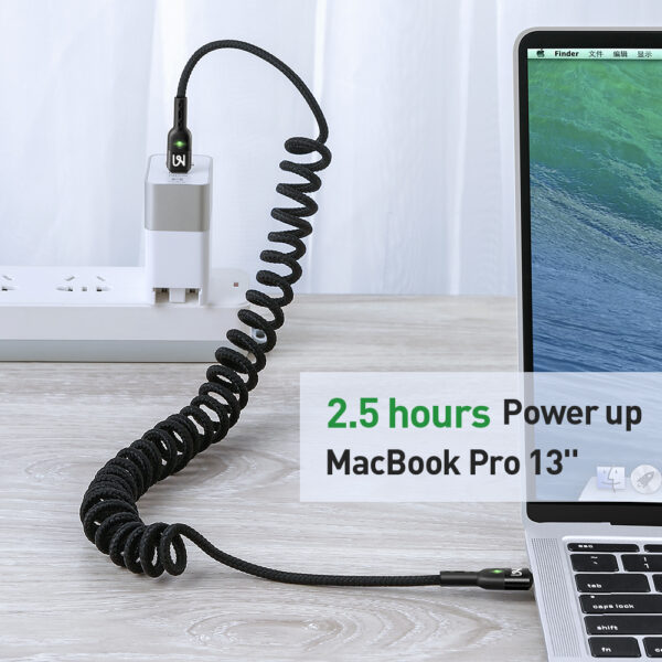 USB-C zu USB-C Spiralkabel 1,8m 60w – Mcdodo CA-7860