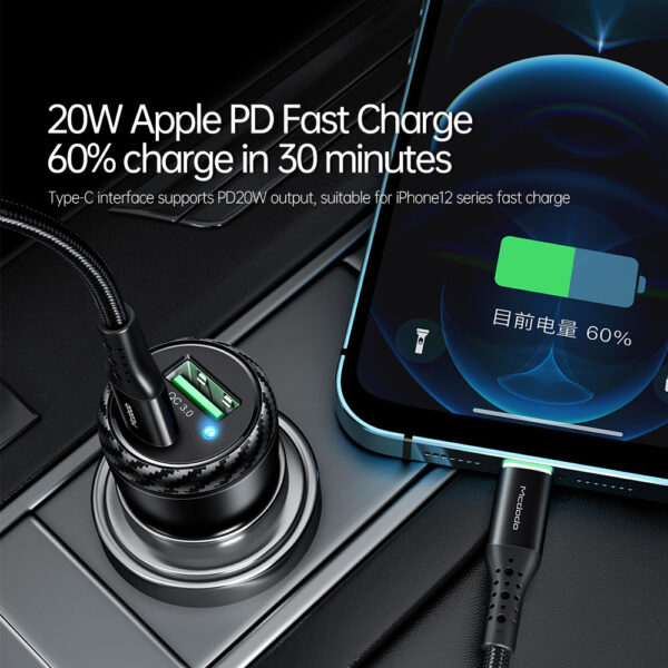 38W Auto-Schnellladegerät mit PD & QC3.0 – Mcdodo CC-5970