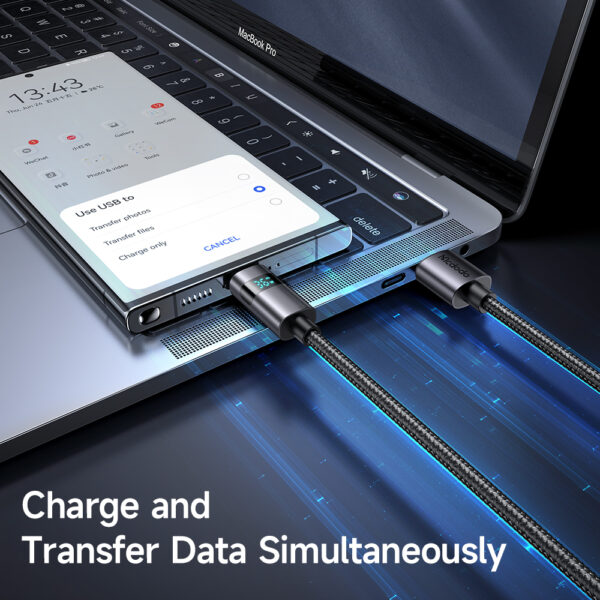 USB-A-zu-USB-C-Kabel mit horizontalem LED-Display, 6A Schnellladung, Mcdodo CA-6520