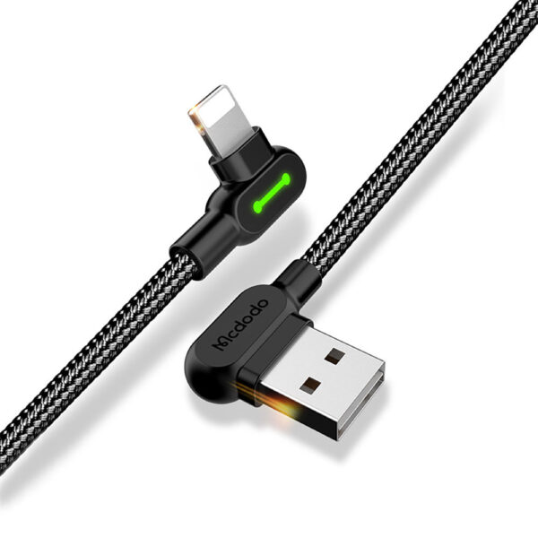Lightning-Ladekabel mit 90°-Winkel und LED-Anzeige 1.8m– Mcdodo CA-4673