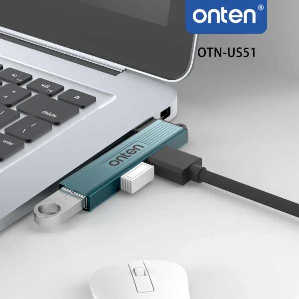 USB-Hub mit 3 Anschlüssen (1×USB 3.0 + 2×USB 2.0) – Onten OTN-US51