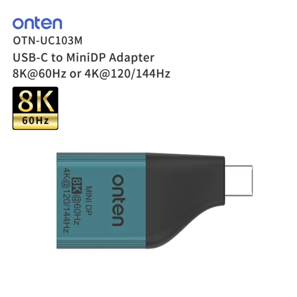 USB-C-zu-Mini-DisplayPort-Adapter – 8K-Ausgabe – Onten OTN-UC103M