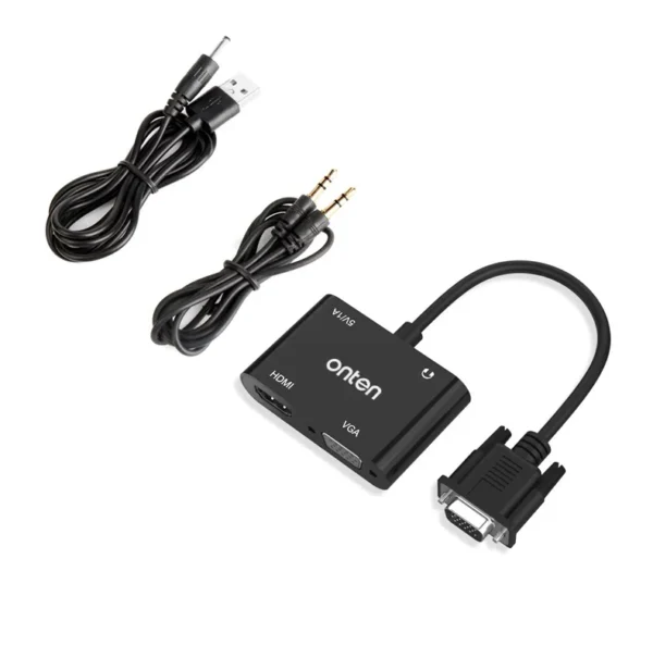 VGA auf HDMI + VGA + Audio + USB 3.0 Adapter – Onten OTN-5138HV