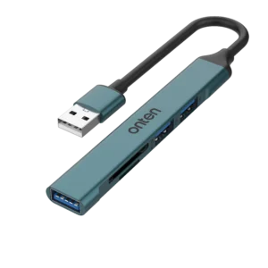 USB 2.0 Kartenleser mit 3-Port-Hub – Onten OTN-5705D