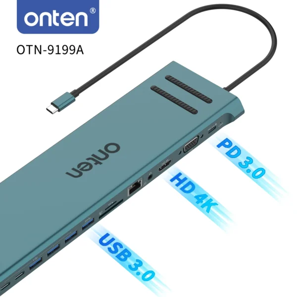 USB-C Dockingstation 14-in-1 Onten OTN-9199A