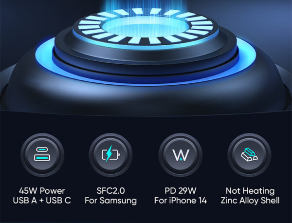 45W Auto-Schnellladegerät mit USB-A & USB-C – Mcdodo CC-2680