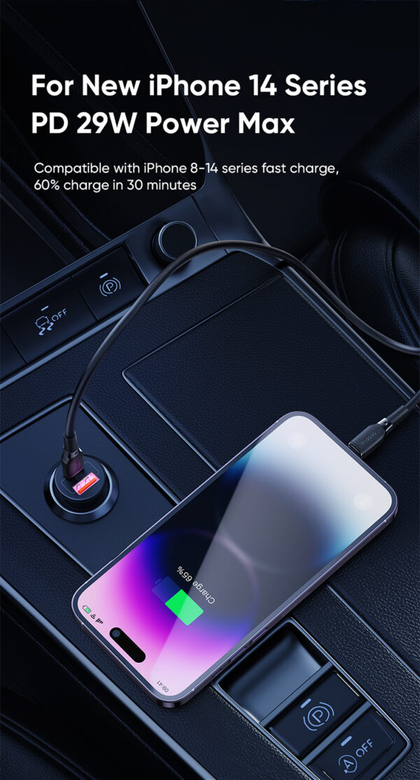 45W Auto-Schnellladegerät mit USB-A & USB-C – Mcdodo CC-2680